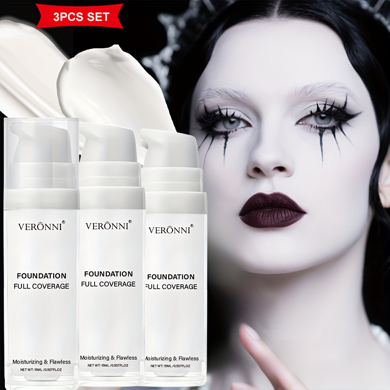 Correction Fluid White - Matte White Liquid Foundation Makeup,Buildable Coverage