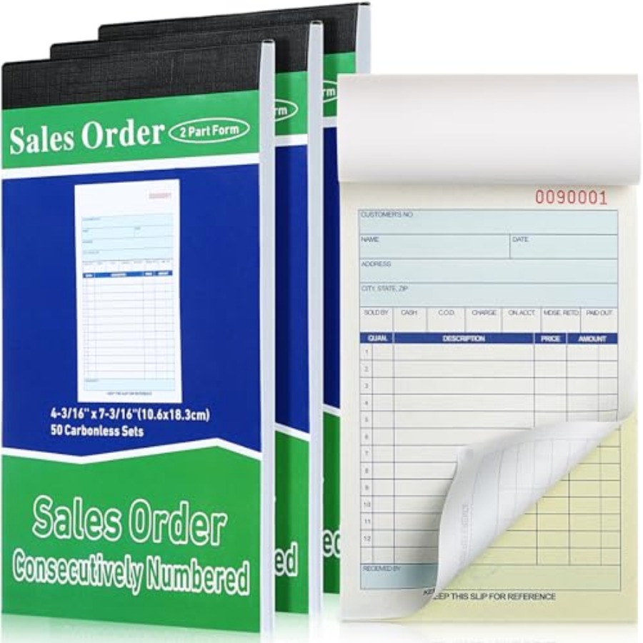 3 Pads Sales Order Books 2 Par - огляд і ціна Carbon Copy Book