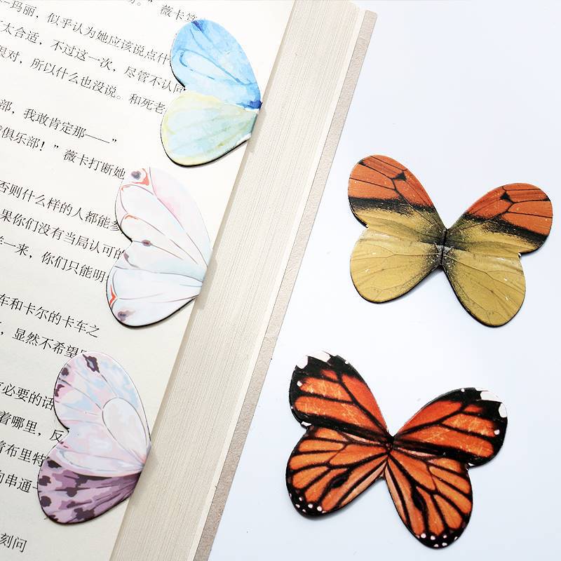 4pcs/Pack Beautiful Butterfly  - огляд і ціна Bookmark Magnetic Clip