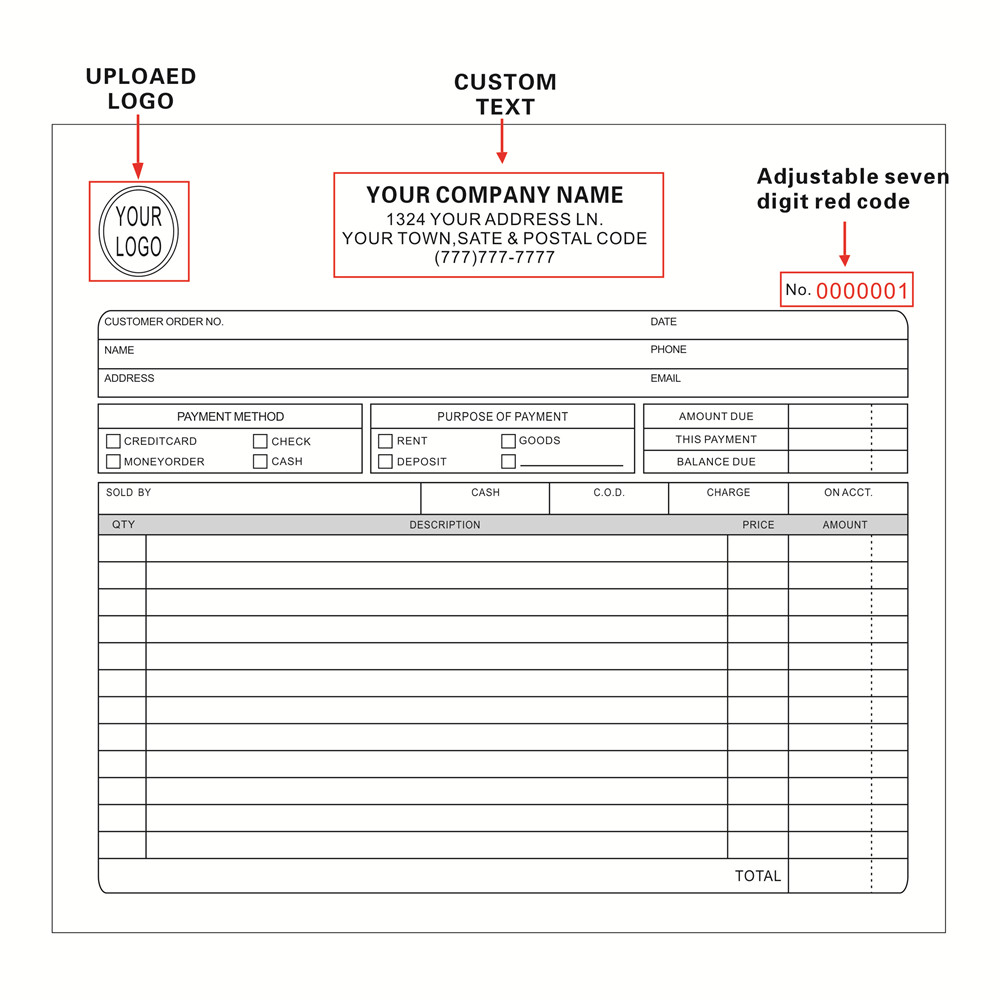 two books can invoice customiz - огляд і ціна Carbon Copy Book