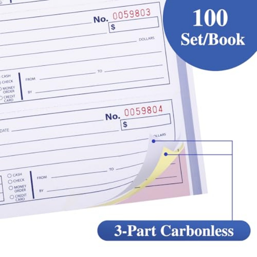 2 Pack Receipt Books with Carb - огляд і ціна Carbon Copy Book