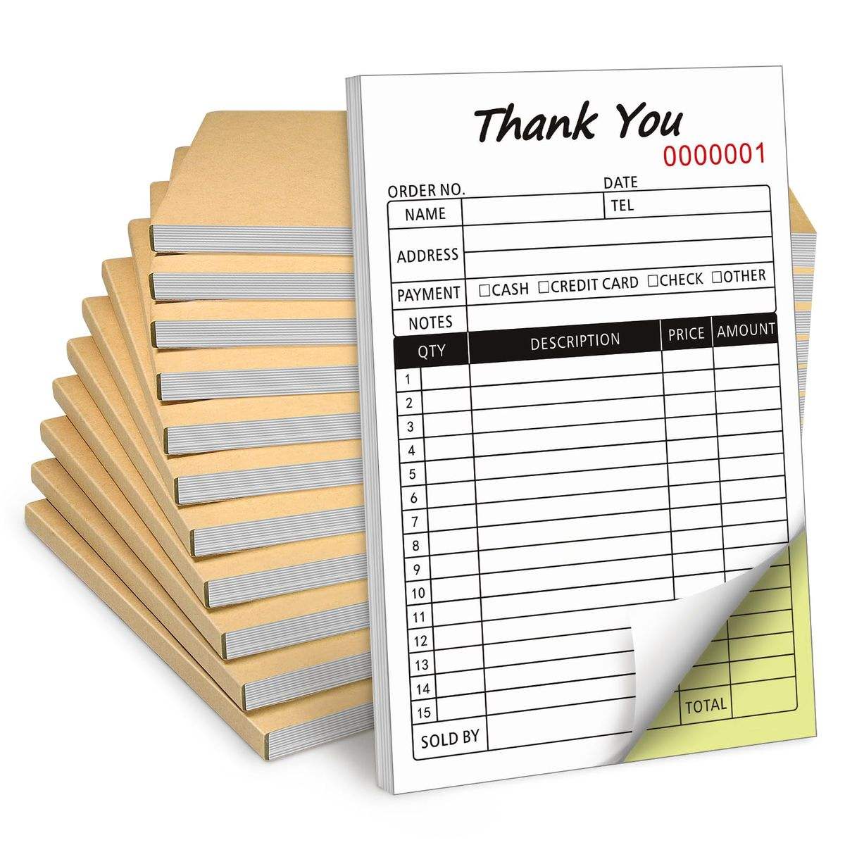 Thank You Receipt Book 2 Part  - огляд і ціна Carbon Copy Book
