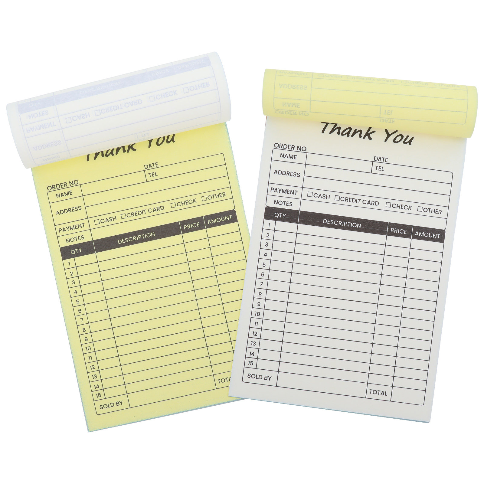 2Pcs 2-Part Invoice Receipt Bo - огляд і ціна Carbon Copy Book